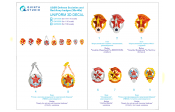 Декаль Знаки оборонных обществ СССР и Красной Армии 30-40 годов