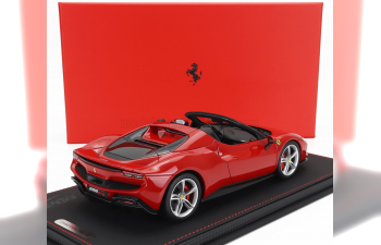 FERRARI 296 Gts Spider (2022) - Con Vetrina - With Showcase, Rosso Corsa 322 - Red