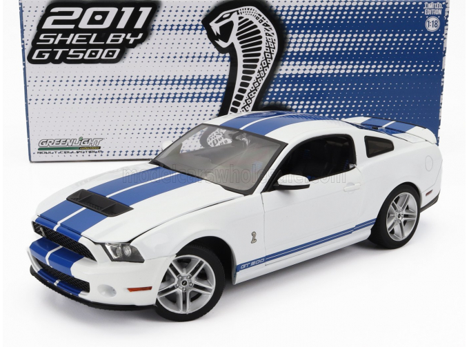 FORD Mustang Gt500 Cobra Coupe (2011), White Blue