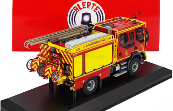 RENAULT D14 Tanker Truck Double Cabine Gallin Groupe Desautel Ccr Sdis 28 Sapeurs Pompiers D'eure Et Loir 2-assi (2013), Red Yellow