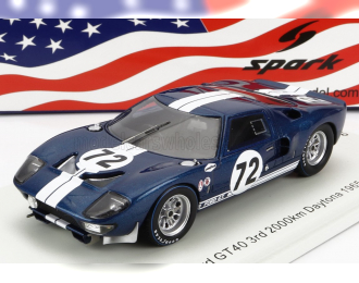 FORD Gt40 №72 3rd 2000km Daytona (1965) B.Bondurant - R.Ginther, Blue White