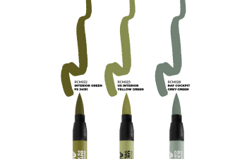 Набор акриловых маркеров серии RC "Цвета кабин самолетов времен 2МВ" / WWII ALLIED AIRCRAFT COCKPIT COLORS – RC MARKERS SET