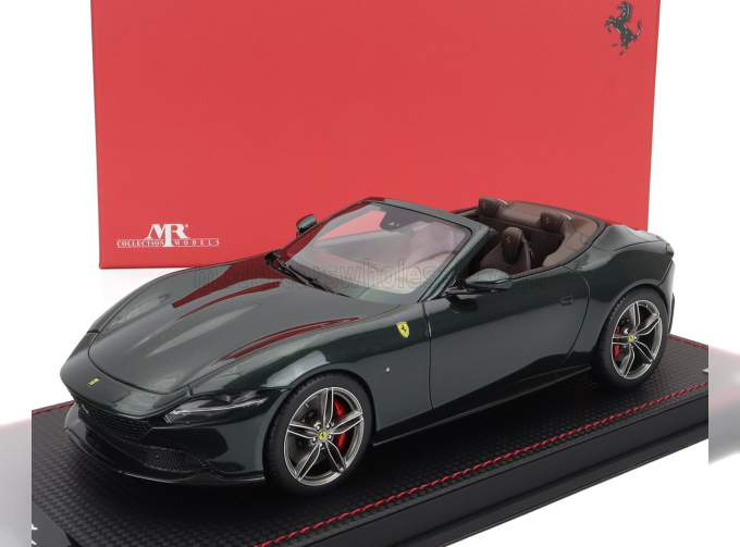 FERRARI Roma Spider Open (2020) - Con Vetrina - With Showcase, Verde Zeltweg - Green Met