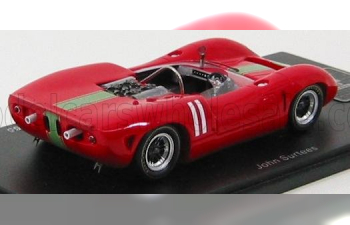 LOLA T70 Mk1 Spider №11 Winner Players 200 Mosport Park (1966) J.Surtees, Red Green