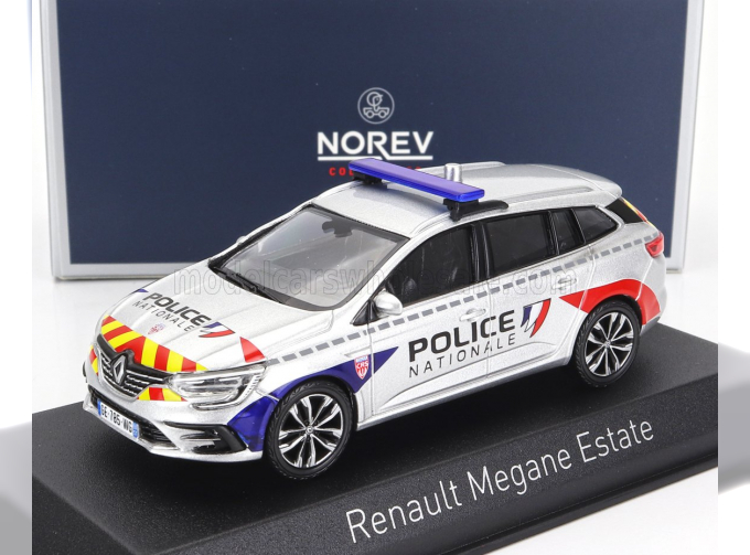 RENAULT Megane Sport Tourer Sw Station Wagon Crs Police Nationale (2022), Silver Red