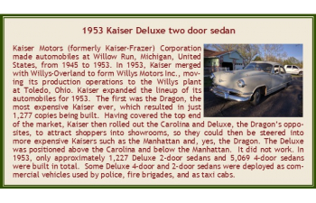 KAISER Deluxe 2х дверный седан (1953), белый