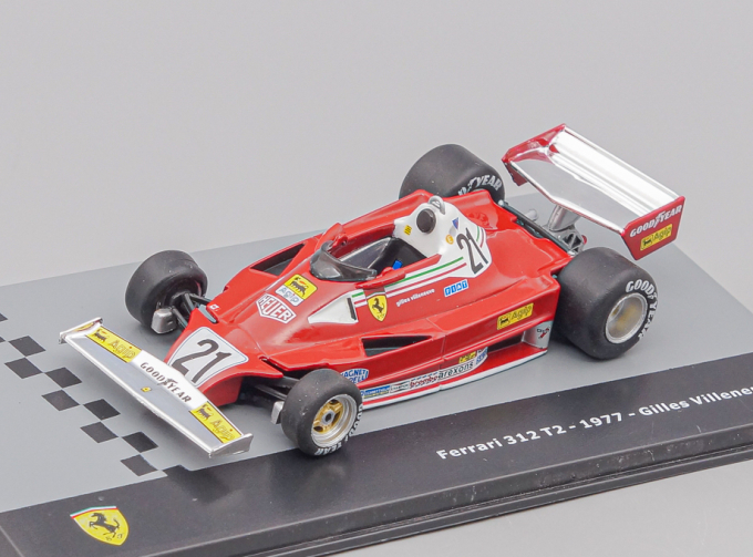 FERRARI F1 312t2 Scuderia Ferrari Sefac Team №21 Season (1977) Gilles Villeneuve, red