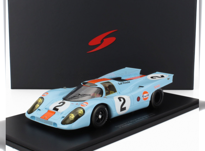 PORSCHE 917k 4.5l Gulf Team John Wyer Automotive Engineering №2 Winner 24h Daytona (1970) Pedro Rodriguez - Leo Kinnunen - Brian Redman, Light Blue Orange
