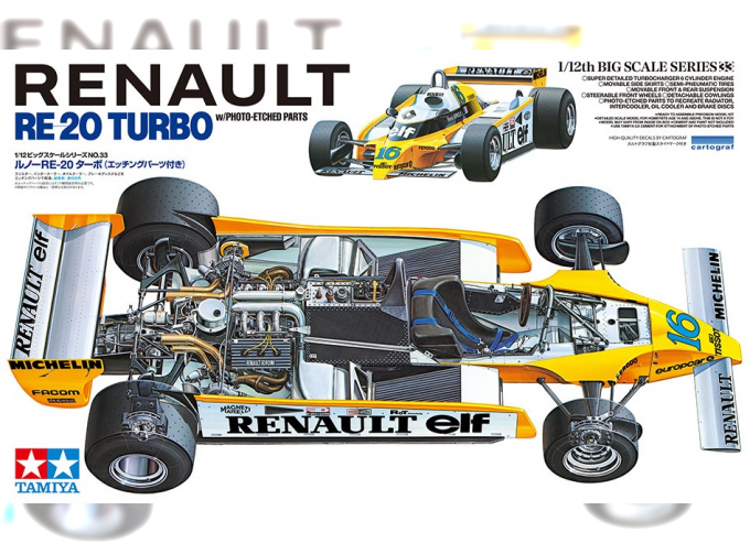 Сборная модель F1 Renault RE-20 Turbo с набором фототравления