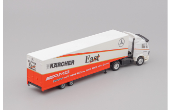 MERCEDES-BENZ SK '88 Tractor / Jumbo Trailer "AMG / East Kärcher", white / black / red / gold