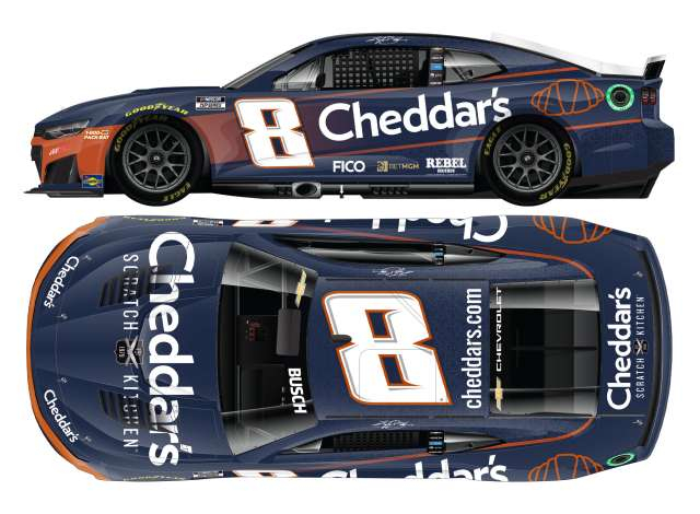 Chevrolet #8 Kyle Busch *Cheddar`s*, blue/white/red 2026
