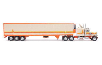 PETERBILT 359 TRUCK 5-ASSI (1973), orange / cream