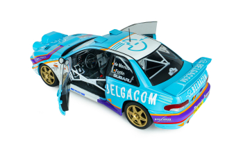SUBARU Impreza WRC99 Team Belgacom (Night Version) #2 4th Rally Belgium Westhoek Ypres 1998 Jean Marc Fortin - Gregoire De Mevius, blue / white