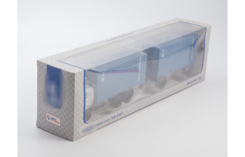 Камский грузовик 53212 контейнеровоз с прицепом ГКБ-8350, серый / синий