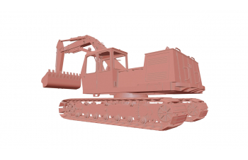 Сборная модель Экскаватор МТП-71А с составной стрелой и планировочным ковшом (широким)