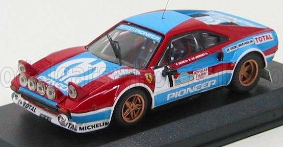 FERRARI 308 Gr.4 N 1 Targa Florio 1982 Andreut - Biche, Red Light Blue