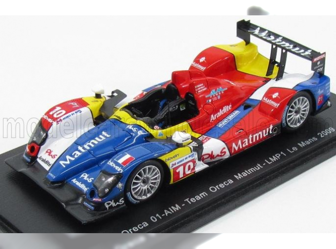 ORECA 01-aim Team Matmut N10 24h Le Mans (2009) S.Ortelli - B.Senna - T.Monteiro, Red Blue White Yellow