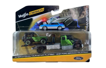 INTERNATIONAL Durastar Ramp Truck with FORD Bronco (2021), black green