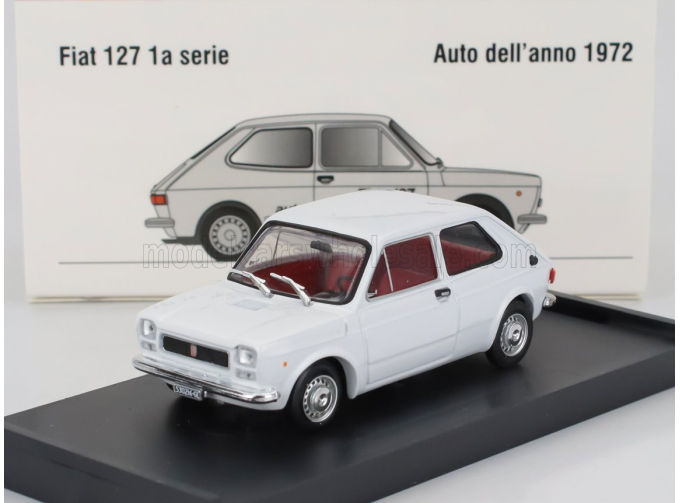 FIAT 127 1-series (1971) - Red Interior, Bianco - White