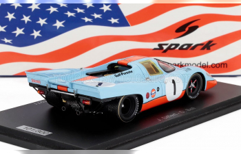 PORSCHE 917k №1 5th 12h Sebring (1971) Jo Siffert - Derek Bell, Light Blue Orange