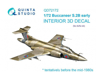 3D Декаль интерьера кабины Blackburn Buccanneer S.2B Early (Airfix)