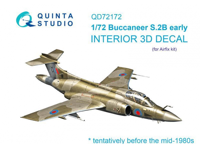 3D Декаль интерьера кабины Blackburn Buccanneer S.2B Early (Airfix)