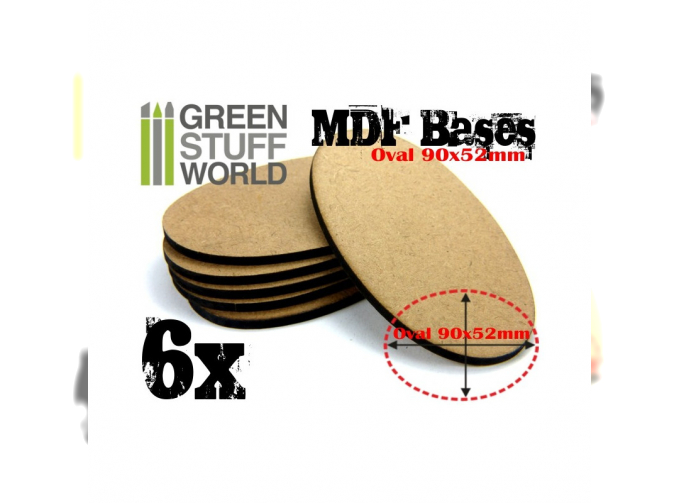 Овальное AOS основание 90 x 52 мм / MDF Bases - AOS Oval 90x52mm