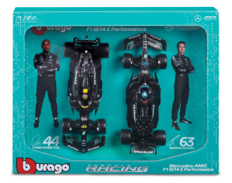 MERCEDES-BENZ №44 Amg Petronas F1 W14 E Lewis Hamilton + MERCEDES-BENZ #63 George Russell (2023)