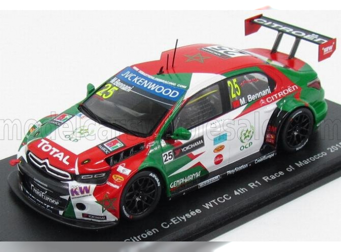 CITROEN C-elysee Wtcc №25 4th R1 Race Of Marocco (2015) M.Bennani, Red White Green