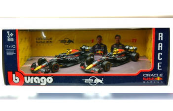 RED BULL Set F1 2x Rb20 Team Oracle Red Bull Racing №1 World Champion Season (2024) Max Verstappen + №11 Season 2024 Sergio Perez, Blue Yellow Red