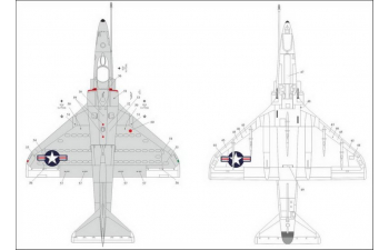 Декаль A-4E/F Skyhawk stencils