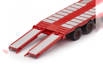 BERLIET TR 280 седельный тягач с полуприцепом (Трал), красный