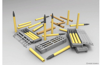Сборная модель Немецкий ящик 7.5CM PaK40 с гильзой / German 7.5cm Pak40 Ammo Boxes w/Shells Set