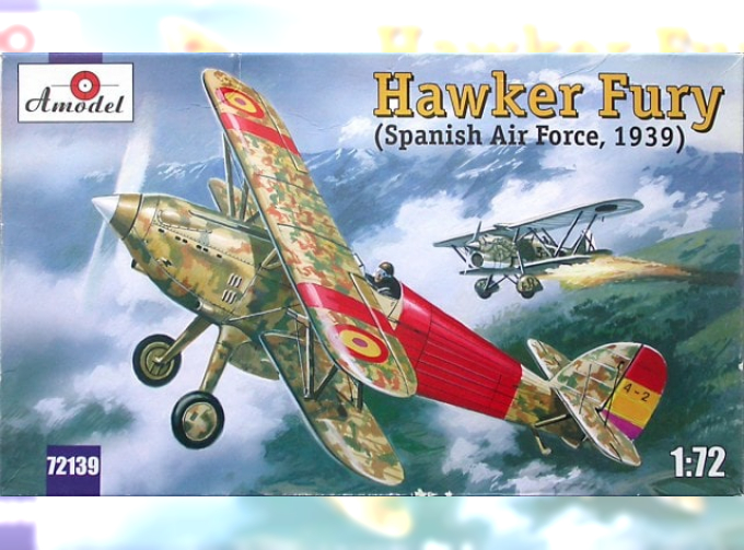 Сборная модель Британский истребитель Hawker Fury (испанские ВВС, 1939)