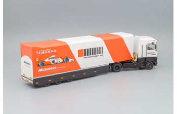 RENAULT Magnum Ae500 Car Transporter Team F1 Mclaren Honda Mp4/6 World Champion Season (1991), White Black Orange