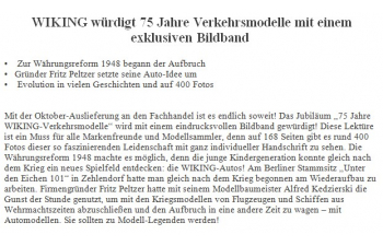 Книга WIKING model vehicles for 75 years