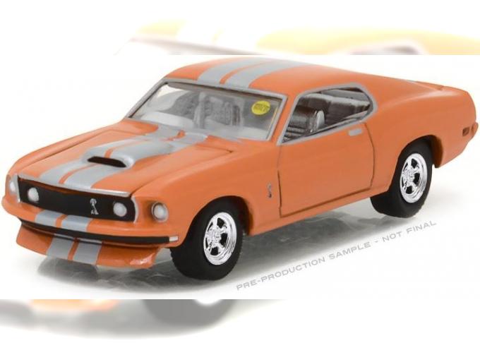 FORD Mustang Resto Mod (1969), orange with silver stripes