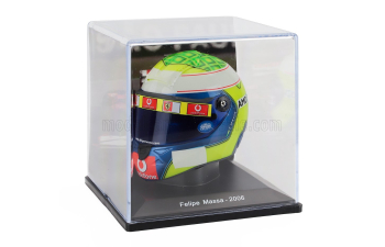 HELMET F1 Casco Helmet Felipe Massa Team Scuderia Ferrari 248 Season (2006), Yellow Blue White