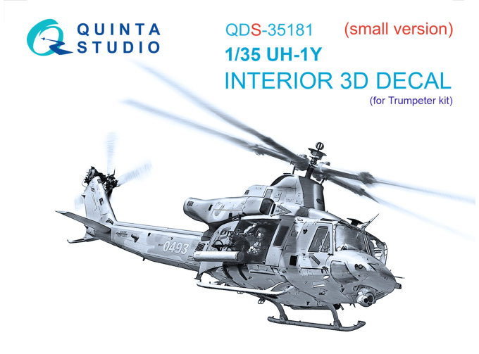3D Декаль интерьера кабины UH-1Y (Trumpeter) (малая версия)