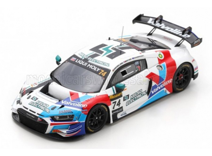 AUDI R8 Lms Gt3 Team Audi Sport Team Valvoline N74 4th 12h Bathurst (2022) K.van Der Linde - N.Berthon - B.Schumacher, White Blue Red