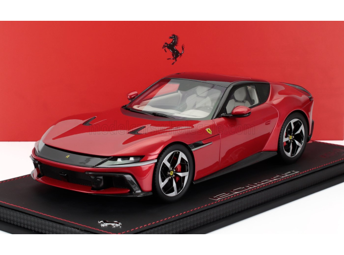 FERRARI 12cilindri Coupe V12 830cv (2024) - Con Vetrina - With Showcase, Rosso F-1 2007 - Red Met