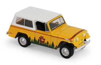 JEEP Jeepster Commando, Trees Are Wonderful Friends *Smokey Bear Series 5* (1971), yellow / white