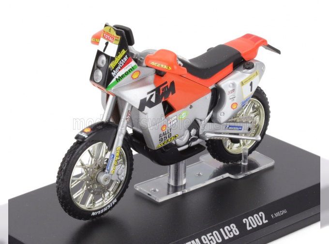KTM 950 Lc8 Team Ktm №1 Winner Rally Madrid Dakar (2002) Fabrizio Meoni, Orange White
