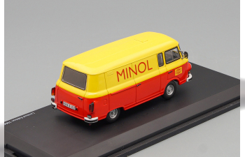 BARKAS B1000 Kastenwagen Minol (1961), yellow / red