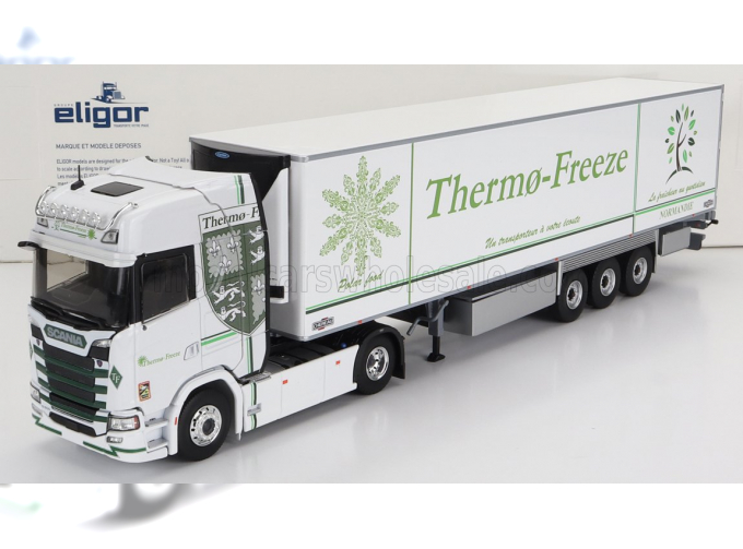 SCANIA S500 Truck Semi-frigo Thermo-freeze Transport (2020), white green