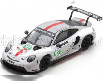PORSCHE 911 991-2 Rsr-19 4.2l Team Porsche Gt №92 24h Le Mans (2022) Michael Christensen - Kevin Estre - Laurens Vanthoor, White Grey Red