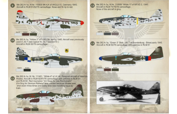 Messerschmitt Me.262 «Schwalbe» Wet decal