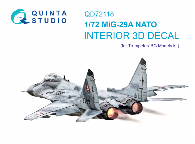3D Декаль интерьера кабины МиГ-29A (NATO) (Trumpeter/IBG Models)