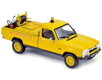 PEUGEOT 504 Pick Up 4х4 1979 CCF Forestiers Pompiers (пожарный пикап с навесным оборудованием), yellow