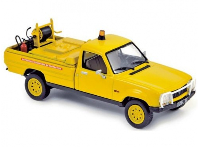 PEUGEOT 504 Pick Up 4х4 1979 CCF Forestiers Pompiers (пожарный пикап с навесным оборудованием), yellow